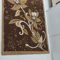 فرش قهوه ای گلدار