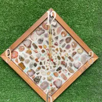 ساعت رزینی با سنگ عقیق و شجر