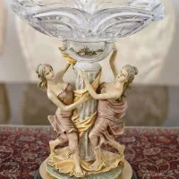 میوه خوری کریستال پایه مجسمه بسیار شیک