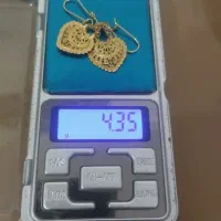 یک جفت گوشواره طلا سالم نرخ تابلو بدون فاکتور