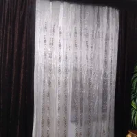 فروش پرده کرم قهوه ای