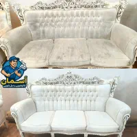 مبل‌ و پشتی و تشک شویی در منزل آسمان