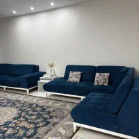 مبل راحتی L ال ۶ نفره با پاف