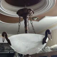 لوستر طرح چوب و رنگی|لوستر و چراغ آویز|بجنورد, |دیوار