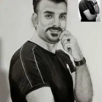 طراحی چهره سیاه قلم|تابلو، نقاشی، عکس|بندرعباس, |دیوار