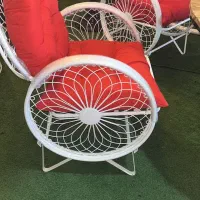 میز و صندلی فرفورژه با چتر سایبان آهن کنار برزنت|مبلمان خانگی و میز عسلی|تهران, شهرک پاسداران|دیوار