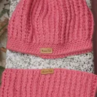 کلاه بافتنی و گردنی دخترانه زنانه|لباس|ملایر, |دیوار