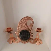 آیینه شمعدون مسی