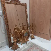 آینه و شمعدان برنز