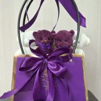 سبد هدیه خرسی شیک/مناسب ولنتاین، تولد و سورپرایز