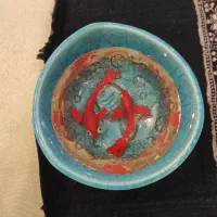 ظرف دکوری  سرامیکی ماهی