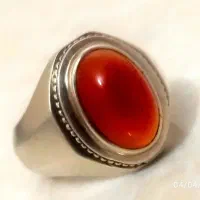 انگشتر با نگین کهنه عقیق