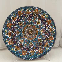 بشقاب میناکاری سفالی|صنایع دستی و سایر لوازم تزئینی|قم, انسجام|دیوار