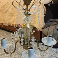 لوستر برنجی و کریستالی|لوستر و چراغ آویز|تهران, مجیدیه|دیوار