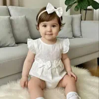 ست دو تیکه رامپر و هدبند خامه دوزی