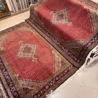 جفت ۶متری دستبافت نقشه ماهی زمینه مسی زیرباف