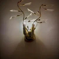 لوستر و آویز طلایی شیک اصل|لوستر و چراغ آویز|ساری, |دیوار