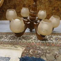 لوستر ۳ و ۶ شاخه چوبی