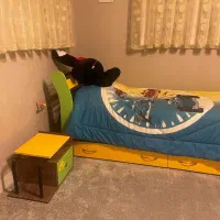 تختواب یک نفره با کمدلباس وغیره