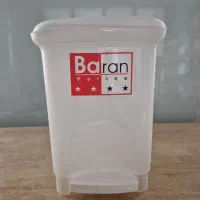 سطل پدالی باران مدل چهار گوش شفاف (الوان)
