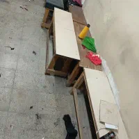 نیمکت چوبی .نخ  میز برش