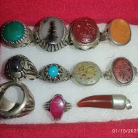 انگشتر های نقره و خط و گردنی و رکاب خالی