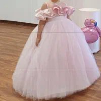 لباس توری پف دار دخترانه