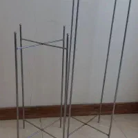 پایه گلدان فلزی نقره ای|گل و گیاه طبیعی|فولادشهر, مسکن مهر فولادشهر|دیوار