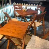 میز وصندلی تاشو چوبی