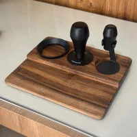 مت ابزار باریستا و تمپینگ چوب گردو (فقط مت چوبی)