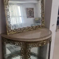 کنسول،آینه،ساعت،میزتی وی .جنس برنز اصل