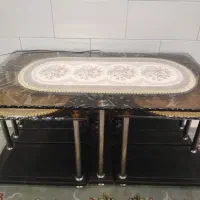 میز جلو مبلی شیشه ای