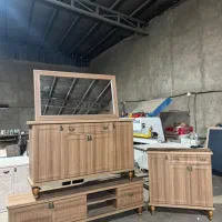 اینه و کنسول/لاریس تمام MDF/ پایه چوب|بوفه، ویترین، کنسول|تهران, صاحب الزمان|دیوار
