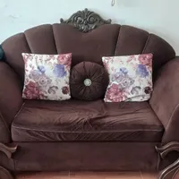 مبل هفت نفره رنگ قهوه|مبلمان خانگی و میز عسلی|رشت, دباغیان|دیوار