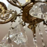 لوستر برنز بزرگ ۸شاخه|لوستر و چراغ آویز|رشت, کوی مهر|دیوار