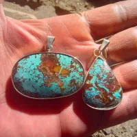 اویز نقره فیروزه نیشابور