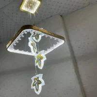 لوستر سه شعله کریستال هوشمند با ریموت کنترل|لوستر و چراغ آویز|باقرشهر, |دیوار