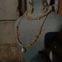 نیم ست جواهری از سنگ اوپال اتیوپی|جواهرات|تهران, پامنار|دیوار