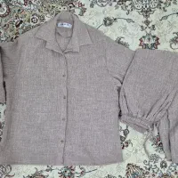 ست شومیز شلوار شکلاتی تابستانه سایز ۴۰، ۴۲