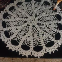 بافت انواع رومیزی قلاب بافی