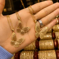 نیم ست پروانه 9/500g طلا بدون اجرت|جواهرات|تهران, شهرک ولیعصر شمالی|دیوار