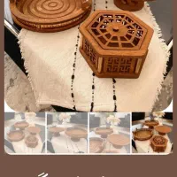 ست چوبی گرد لوکس