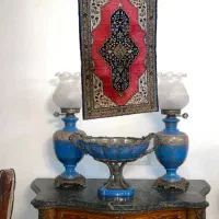 قالیچه انتیک کهنه قدیمی قم ۸۰ساله|فرش|تهران, سنائی|دیوار