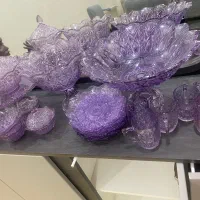 سرویس بنفش پذیرای ۶نفره بسیار شفاف