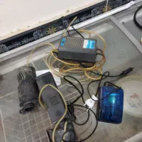 فروش پمپ هوا اکواریم دو عدد و تصفیه کننده آب