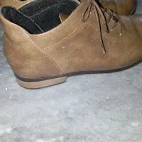 یک جفت کفش چرم شماره ۳۶ قهوهای رنگ نیم پوت|کیف، کفش، کمربند|زابل, |دیوار