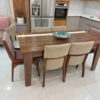 مبل 8 نفره با میز ناهارخوری 6 نفره و جلو مبلی|مبلمان خانگی و میز عسلی|آمل, |دیوار