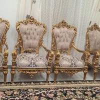 مبل سلتنطی در حد نو  ۹ نفره   چوب کار شده گردو|مبلمان خانگی و میز عسلی|آستانه اشرفیه, |دیوار