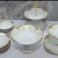 ست پذیرایی چینی گل طلا