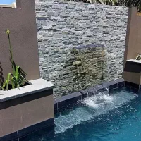 اجرای تخصصی آبنما آتشدان پرده آب بارانی|مصالح و تجهیزات ساختمان|یزد, |دیوار